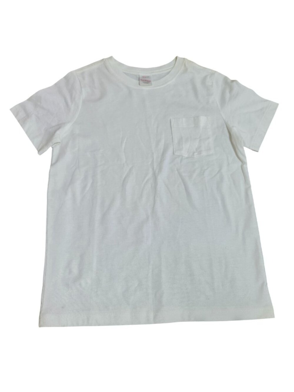 Hanna Andersson BKB Solid Pocket T-Shirt White Kids Size 8 NWOT